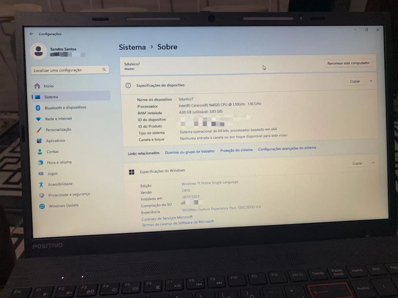 Notebook positivo vision C15