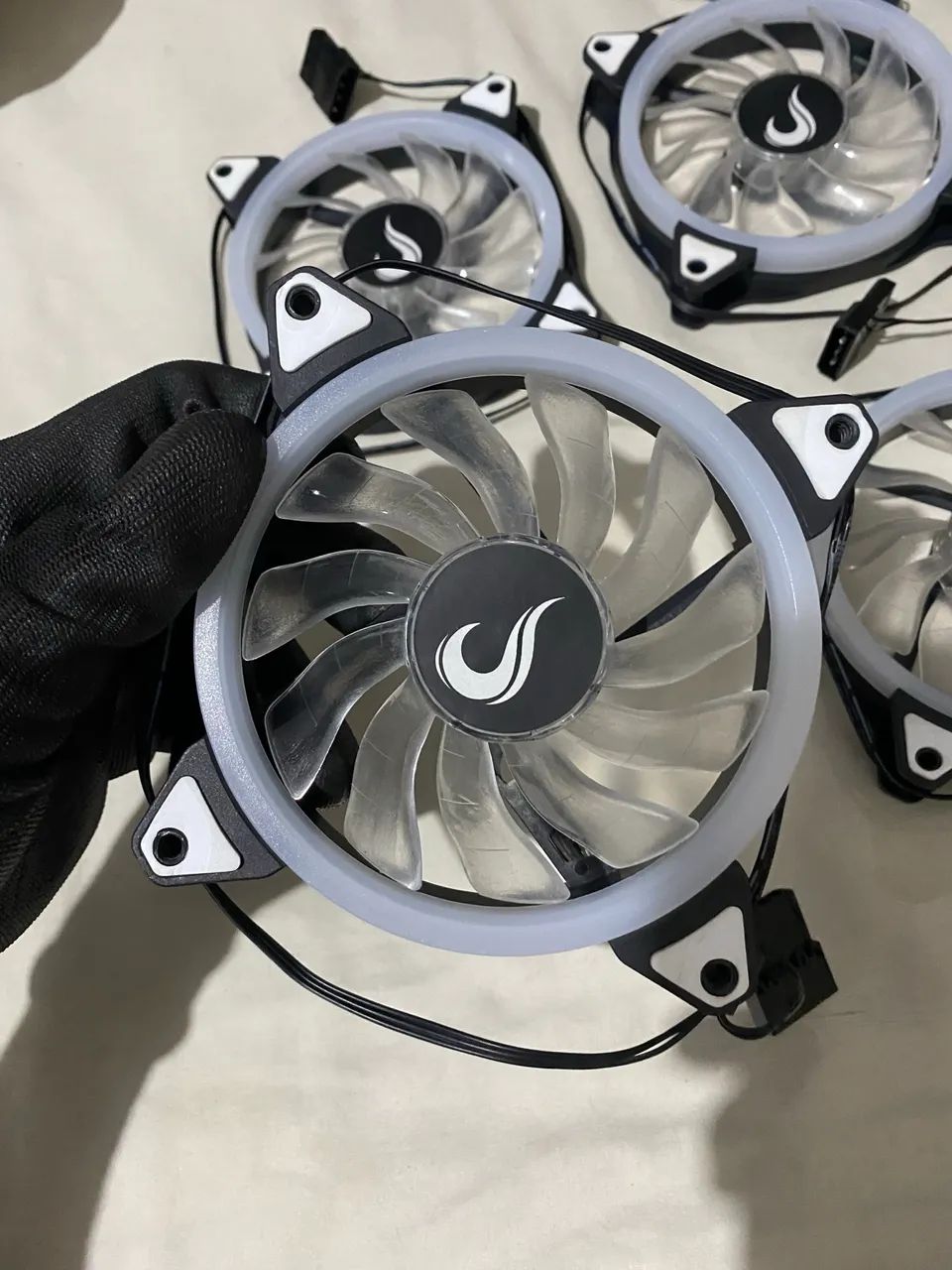 5 Fans Risemode Galaxy cor Branca 120mm - Foto 3