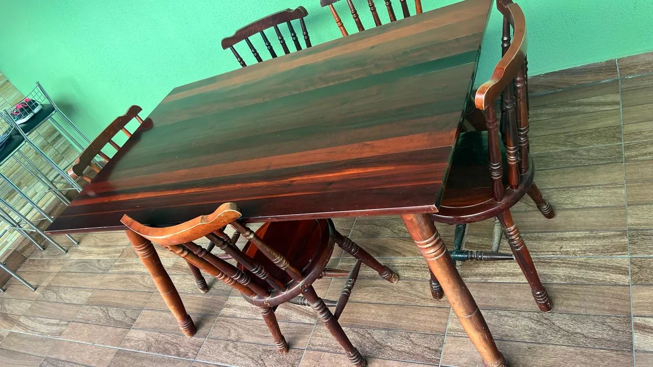 MESA MADEIRA COLONIAL - Tábua corrida - Foto 4
