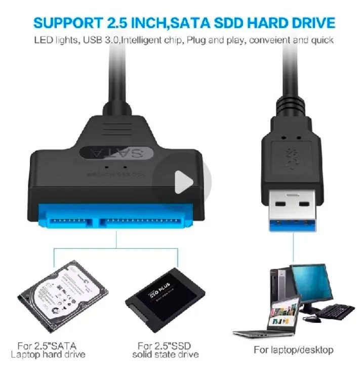 Cabo Adaptador USB para conectar Hds. Usado. - Foto 3