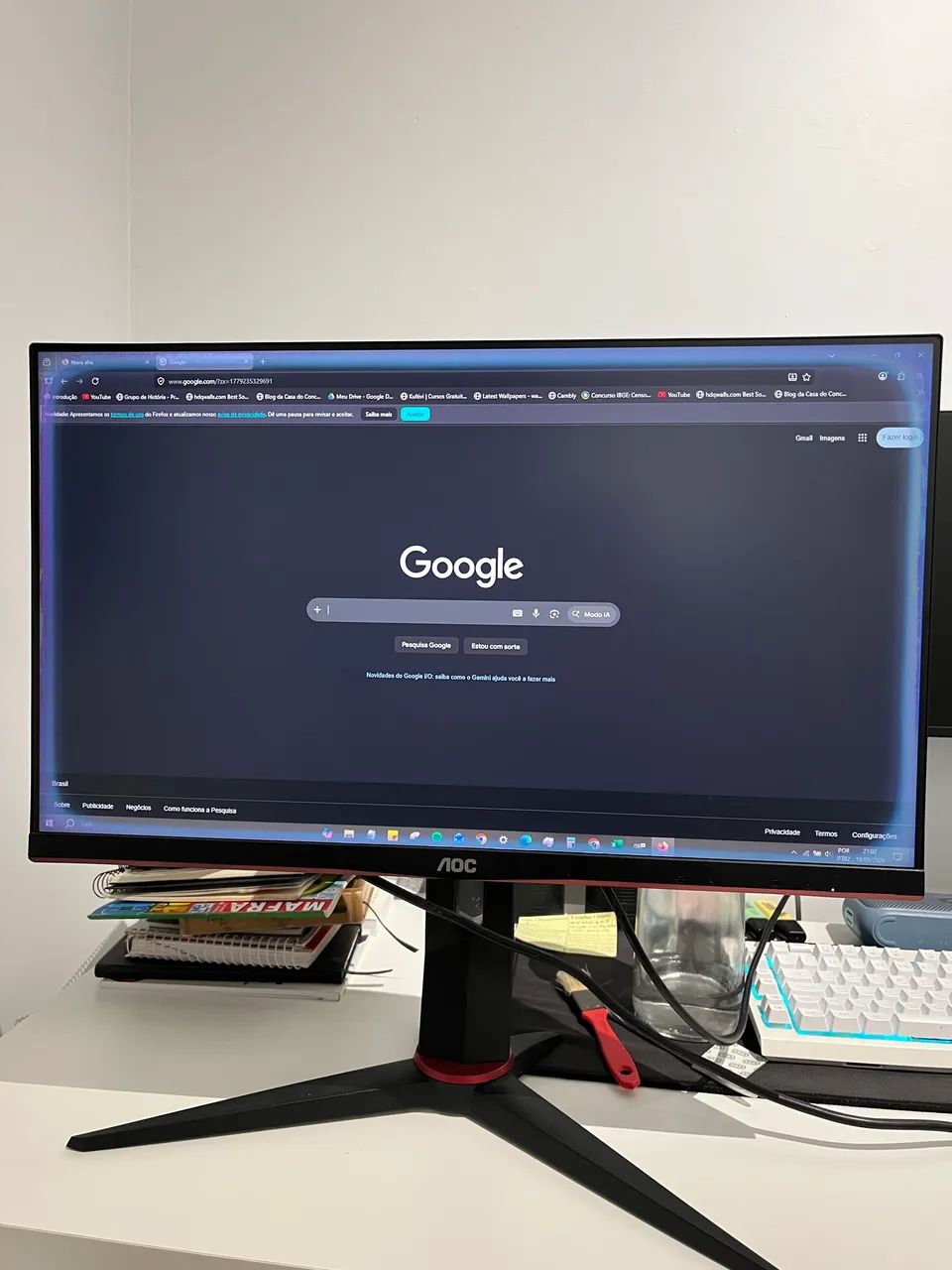 Monitor AOC hero 144hz 1ms com defeito - Foto 3