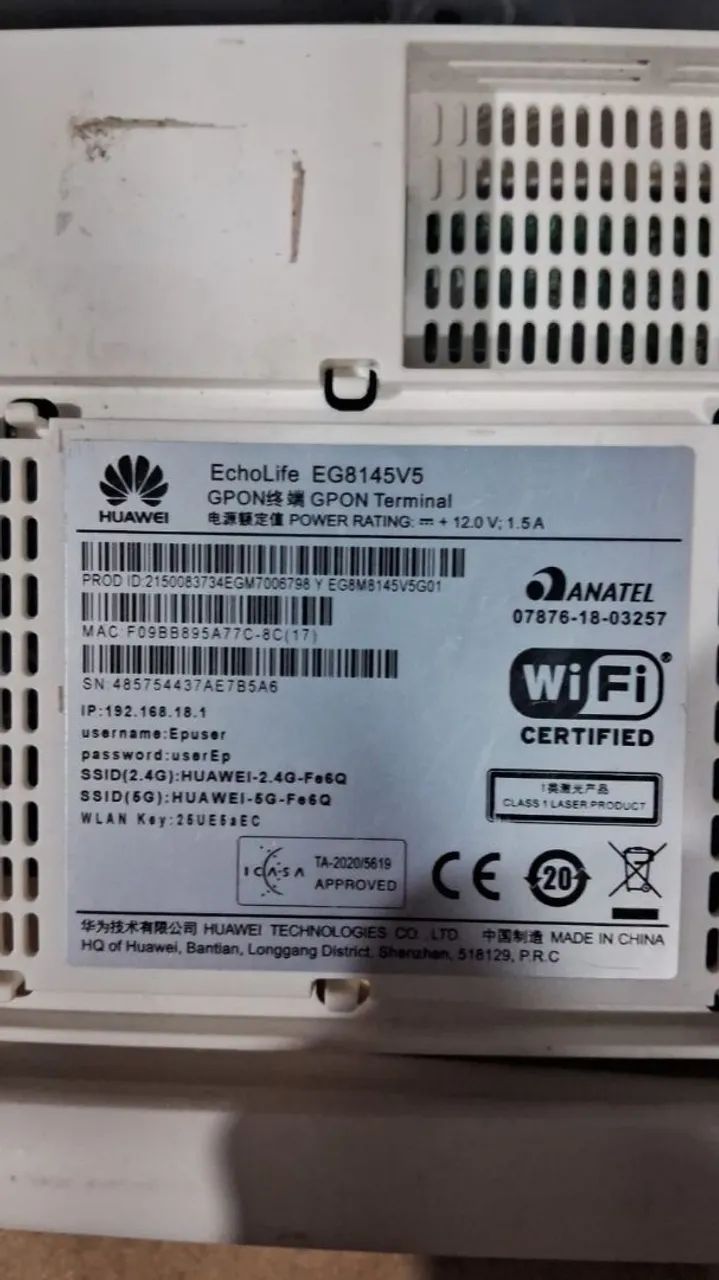 Roteador Huawei echolife Eg8145v5 - Foto 3