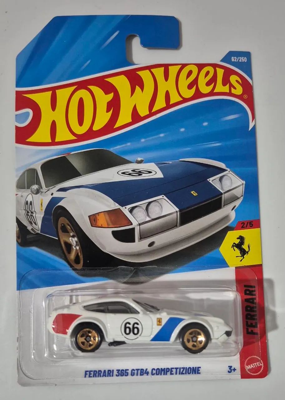 Hotwheels ferrari 365 gtb4 branca 