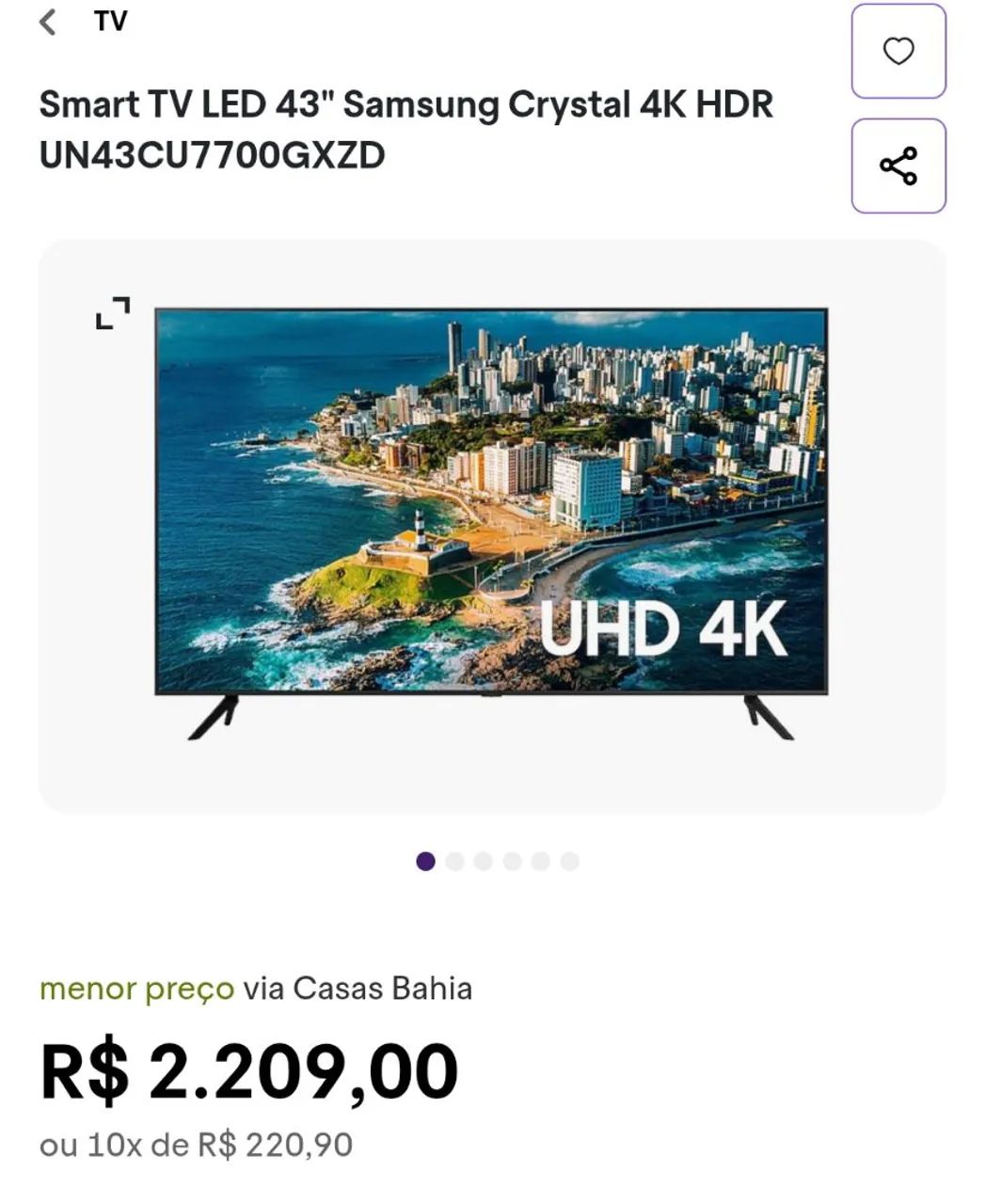 TV Samsung 43 polegadas Nova444716908125235200