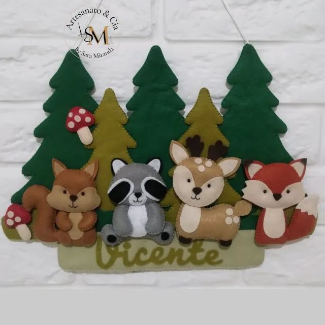 Enfeite de porta para quarto de bebê - Escolha seu tema - Foto 4