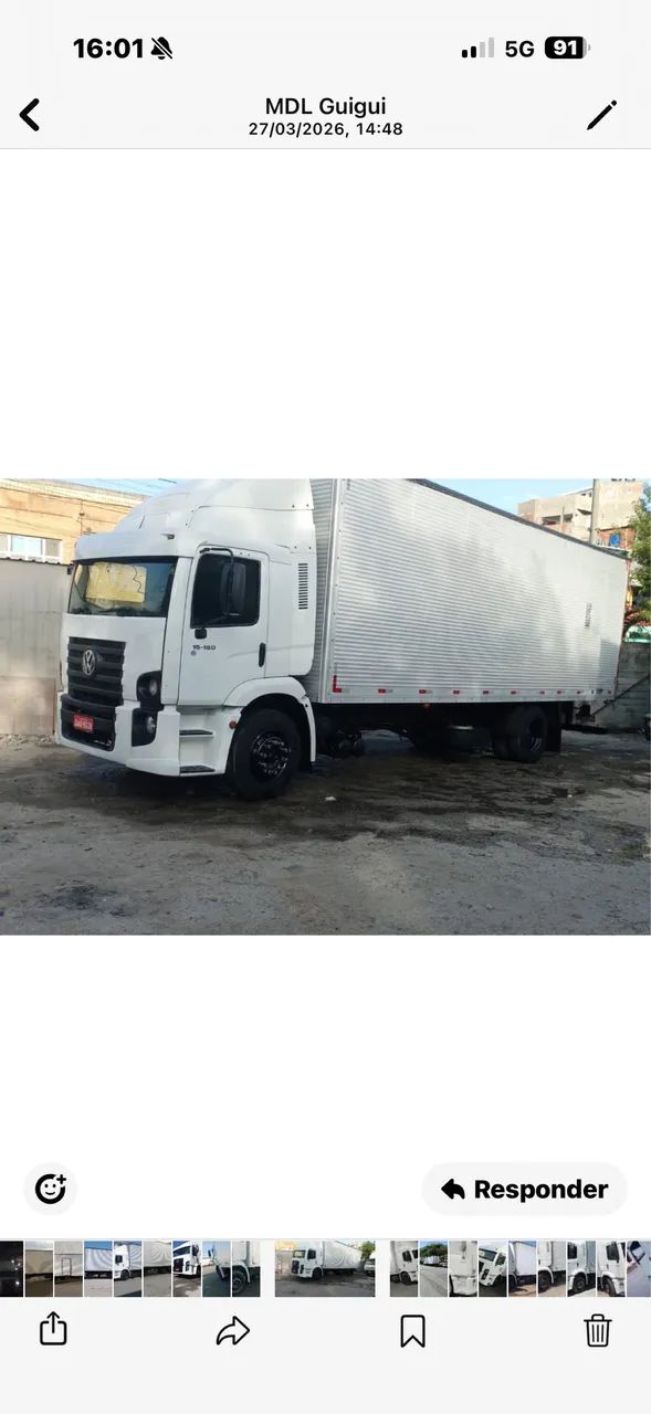 VW15.180 ano 2009 baú 9m