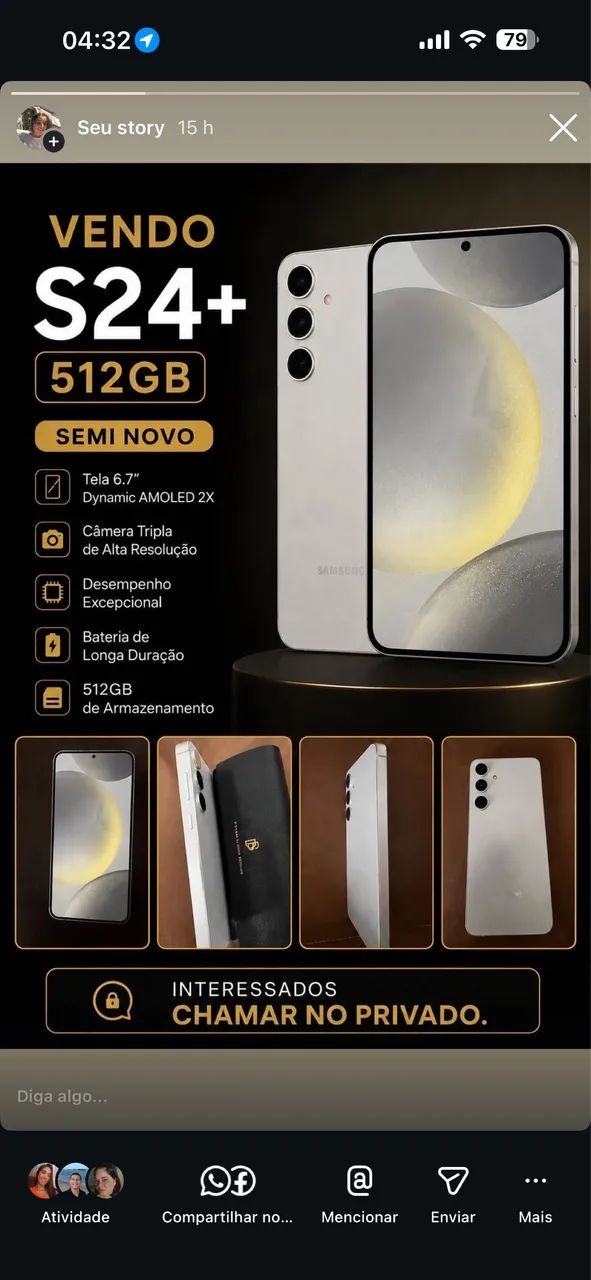 Vendo sansung s24+ 512g