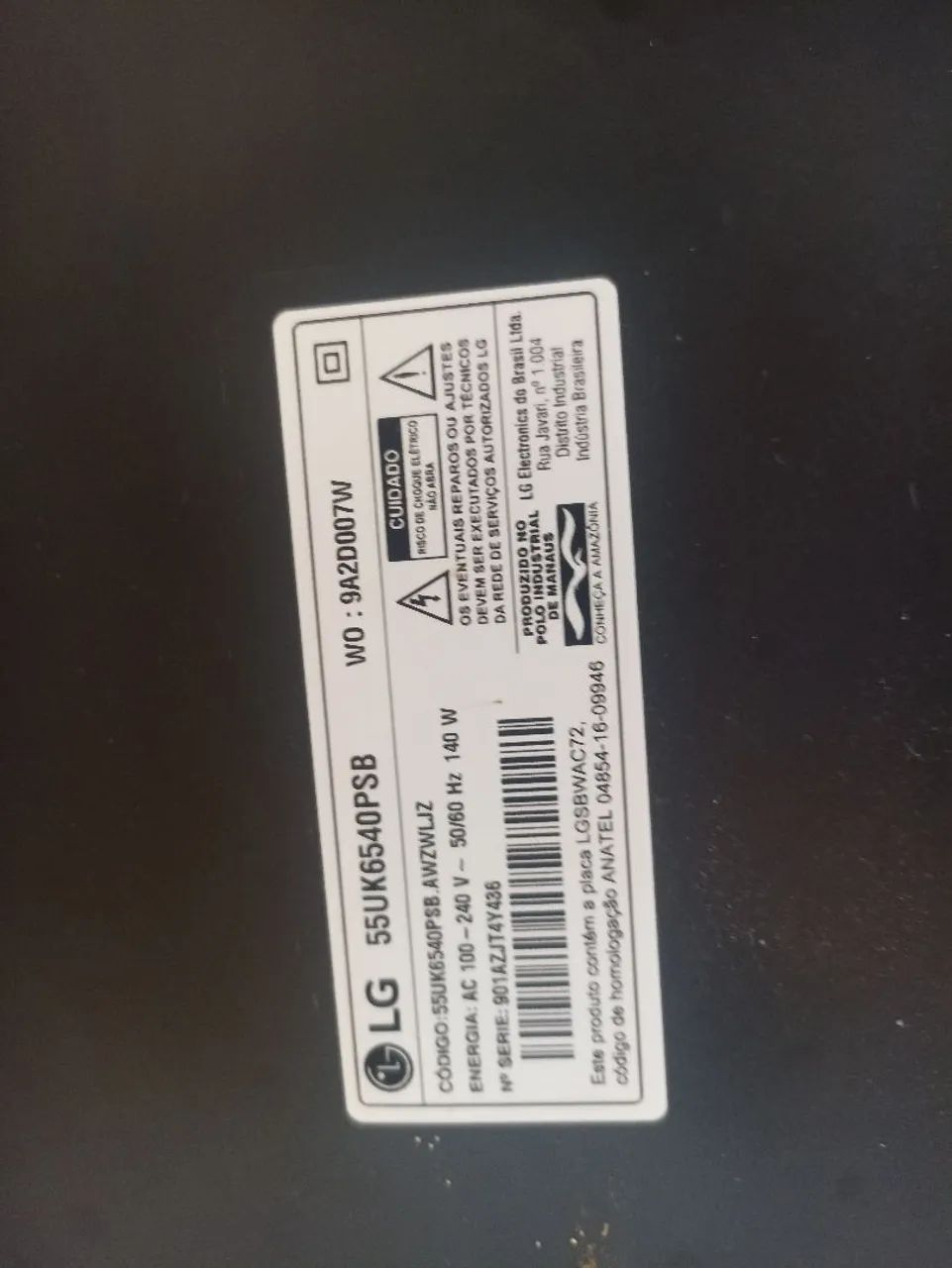Tv smartv LG 55 polegadas - para retirada de peças  - Foto 2
