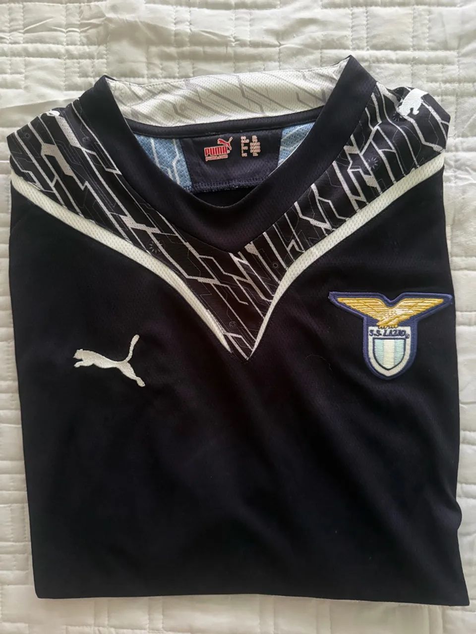 Camisa Lazio Puma 2009/10 Azul-Marinho - Original - Tam. GG (XL