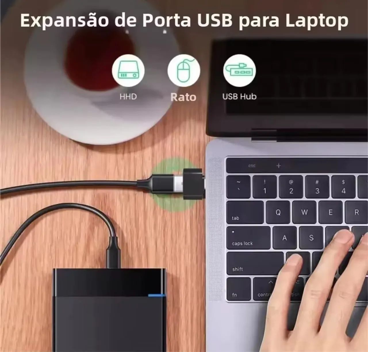 Adaptador Tipo C para USB 3.0 - Foto 3