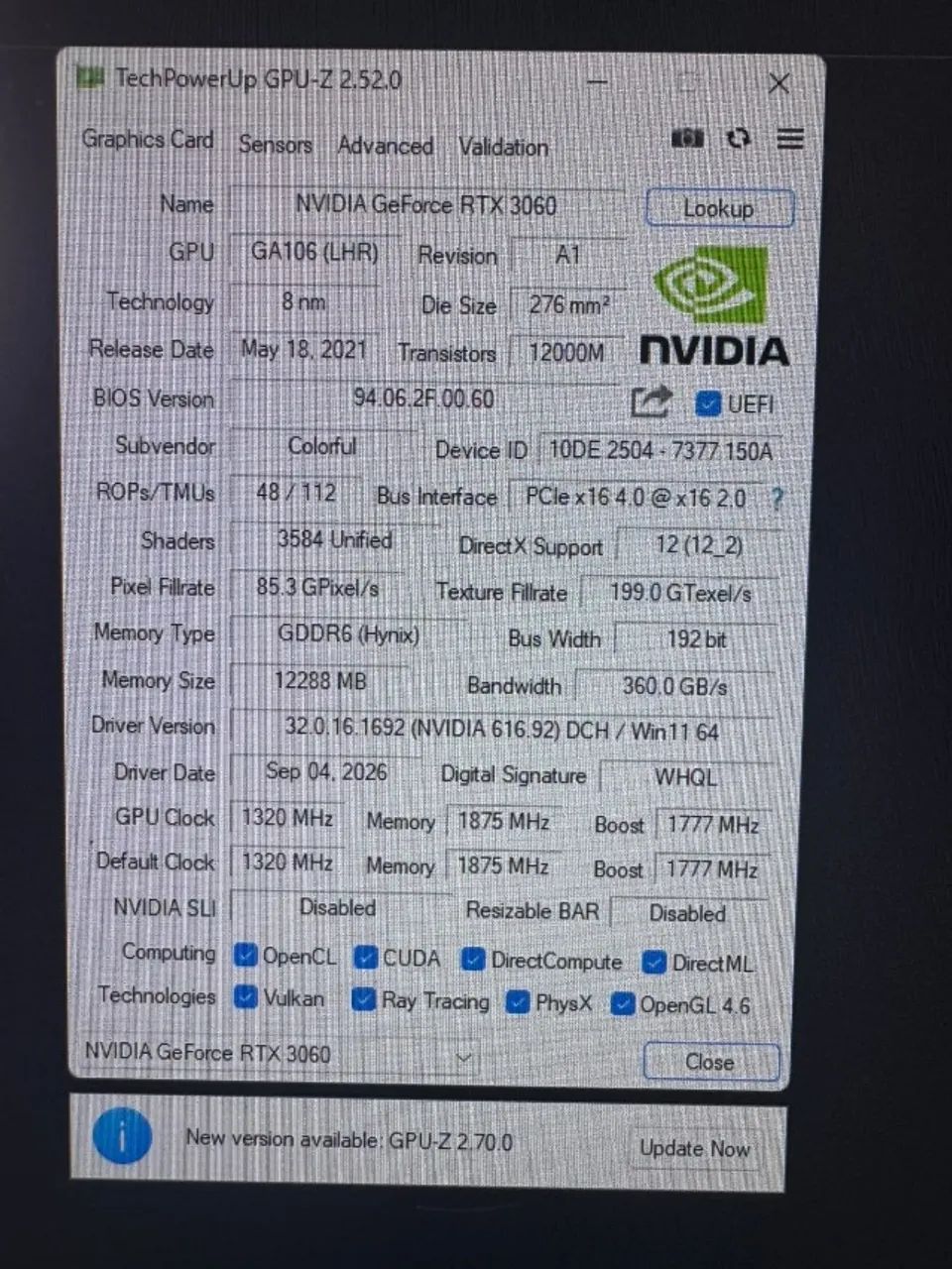 RTX3060 IGAME OC TRIPLE FAN - Foto 3