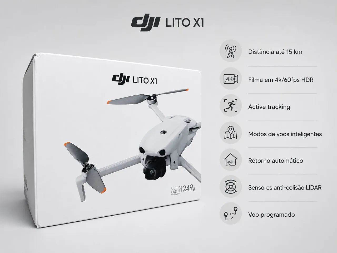 DJI Lito X1 standart RCN3 LACRADO lançamento com NF
