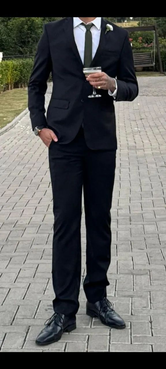 Terno Brooksfield+camisa+colete+cinto