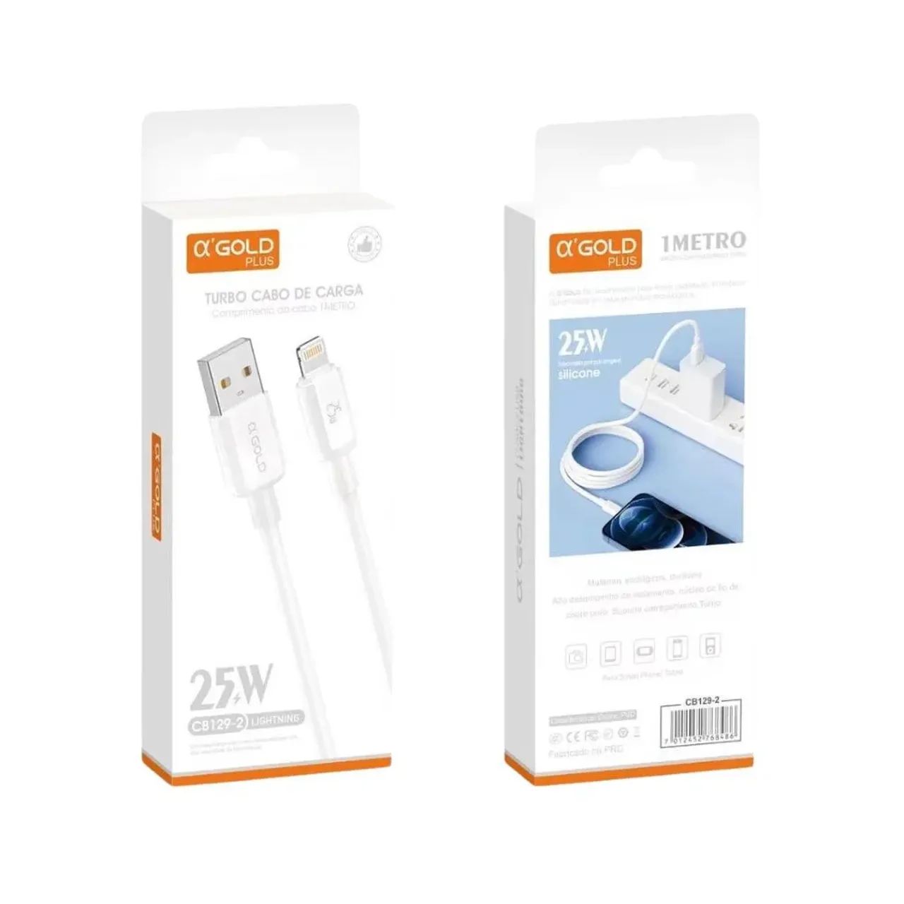 Cabo USB para Lightning iPhone 25W 1metro a'Gold CB129-2