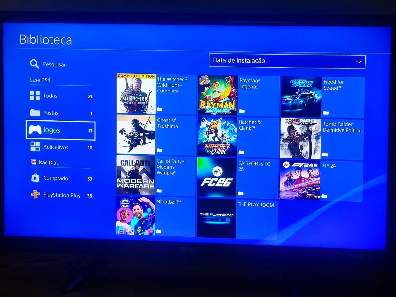 Ps4 slim 1tb com 2 Controles. Jogos - Foto 3