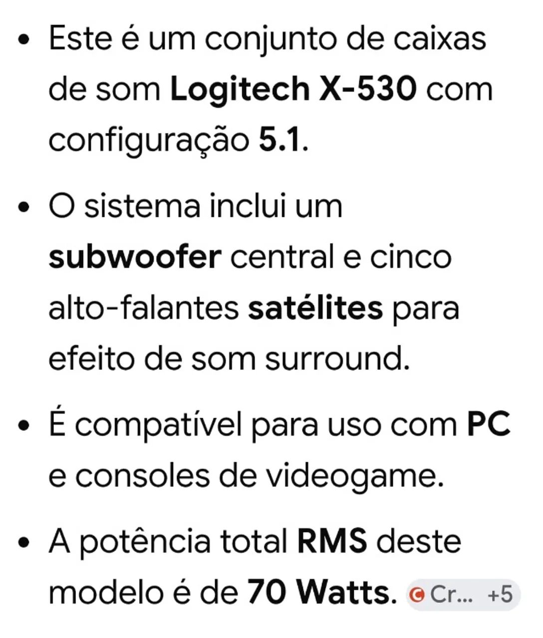 Conjunto de caixas de som Logitech X530 - Foto 4