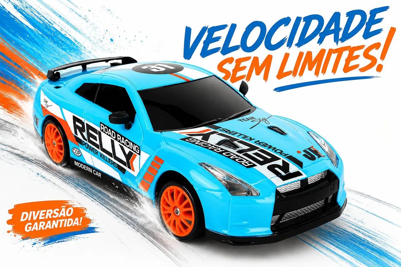 Carrinho 1:24 Racing Control Drift X Azul