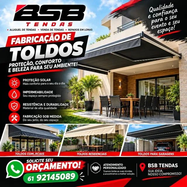 Fabricação e Instalação de Toldos Sob Medida | BSB Tendas