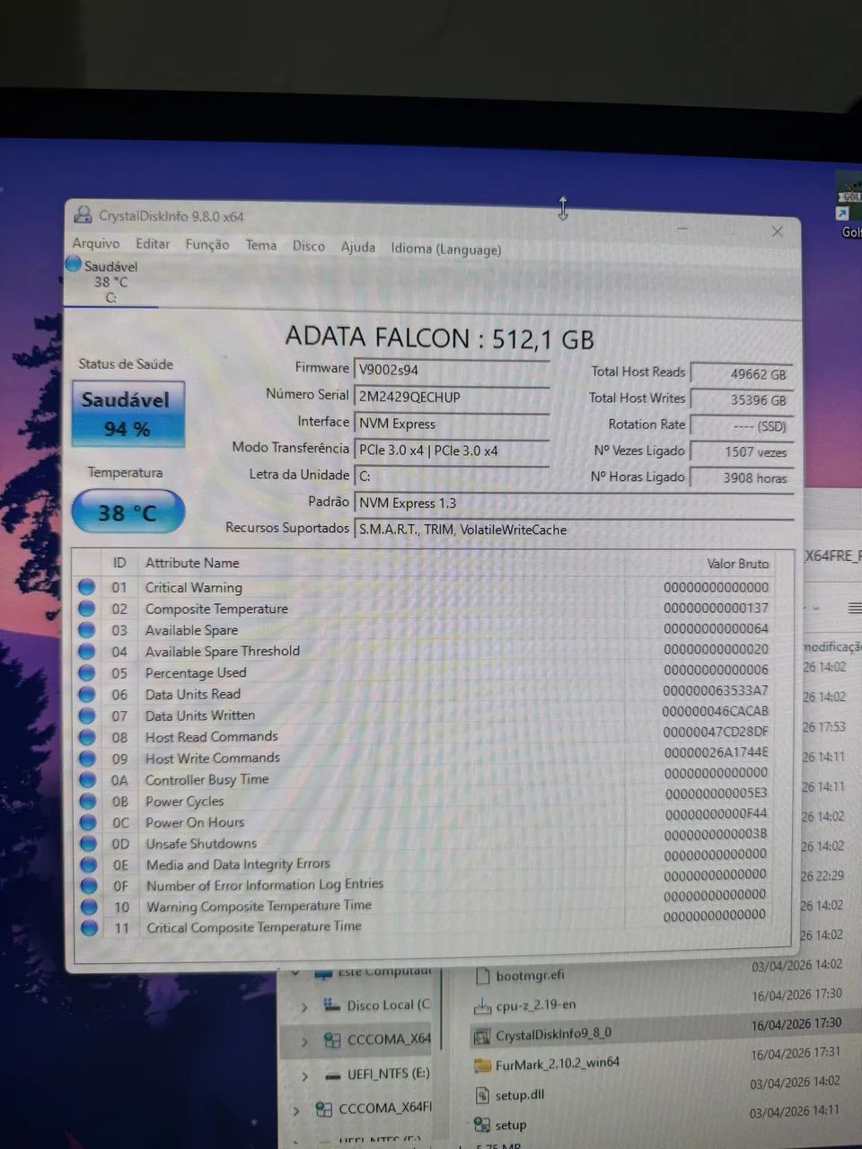 SSD NVME ADATA 512GB 441992500279388160