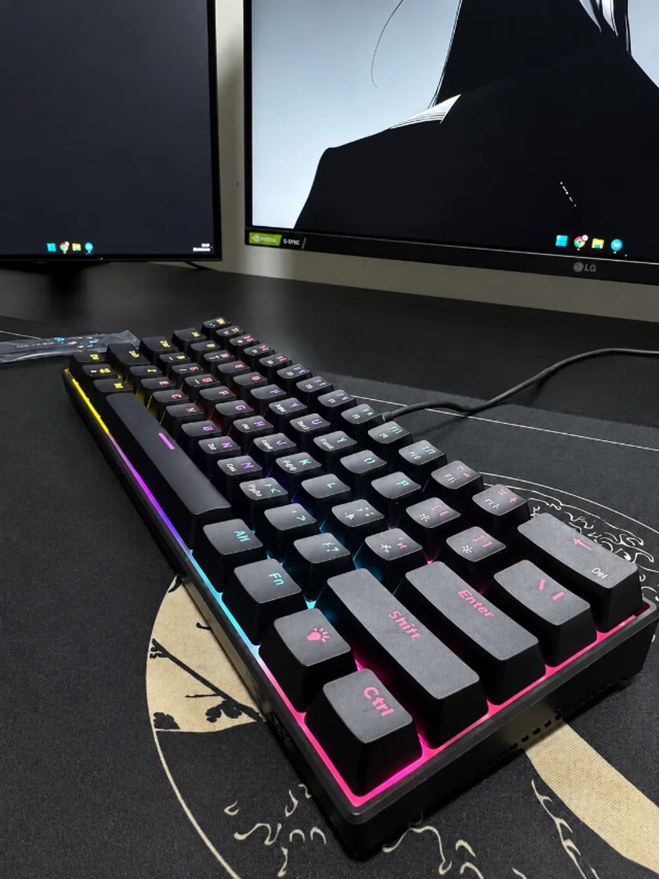 Teclado Mecânico Gamer AJAZZ NK61 60% RGB Hot Swap - Periféricos e