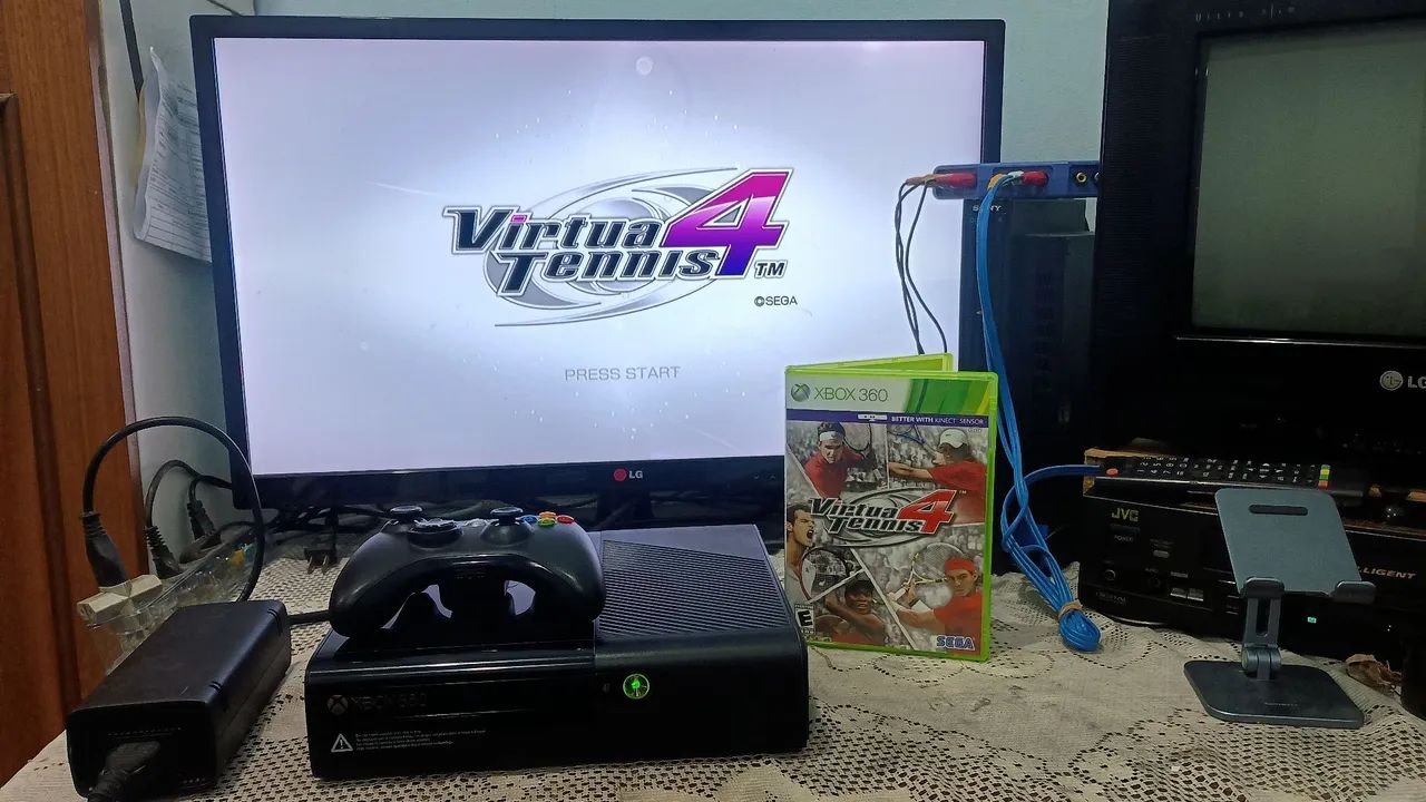 Xbox 360 Super Slim Bloqueado Completo Modelo E - Foto 4