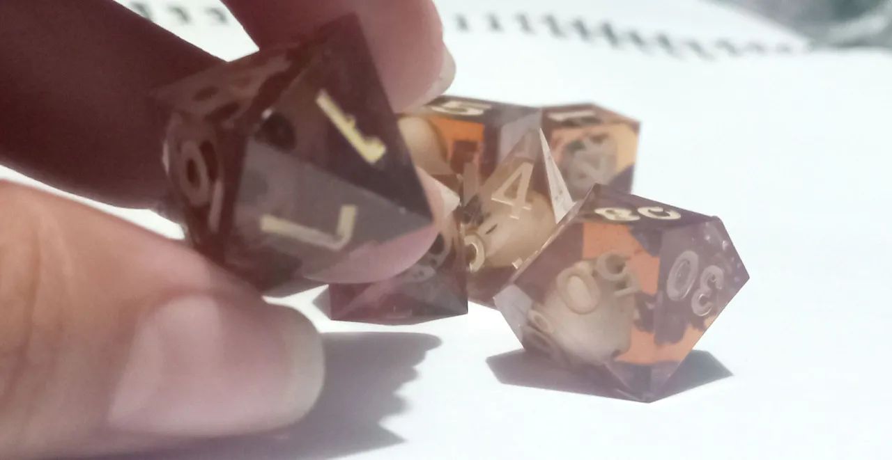 Jogo de Dados Caveira RPG de Mesa - Foto 5