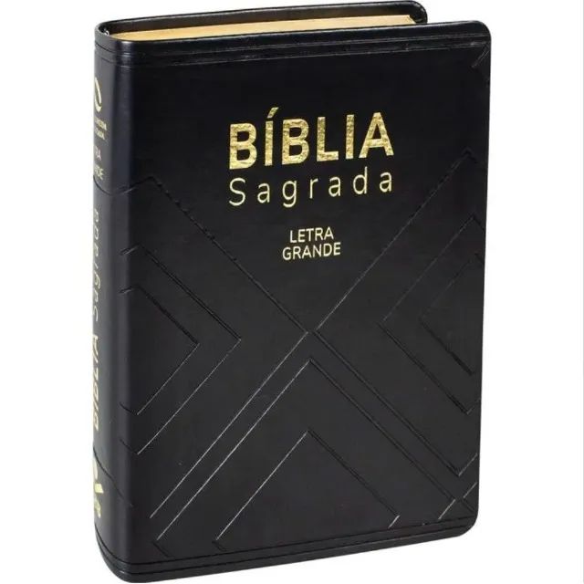 Bíblia Sagrada NAA Letra Grande Nova Almeida Atualizada - Preta -Capa Com detalhes Entrega - Foto 3