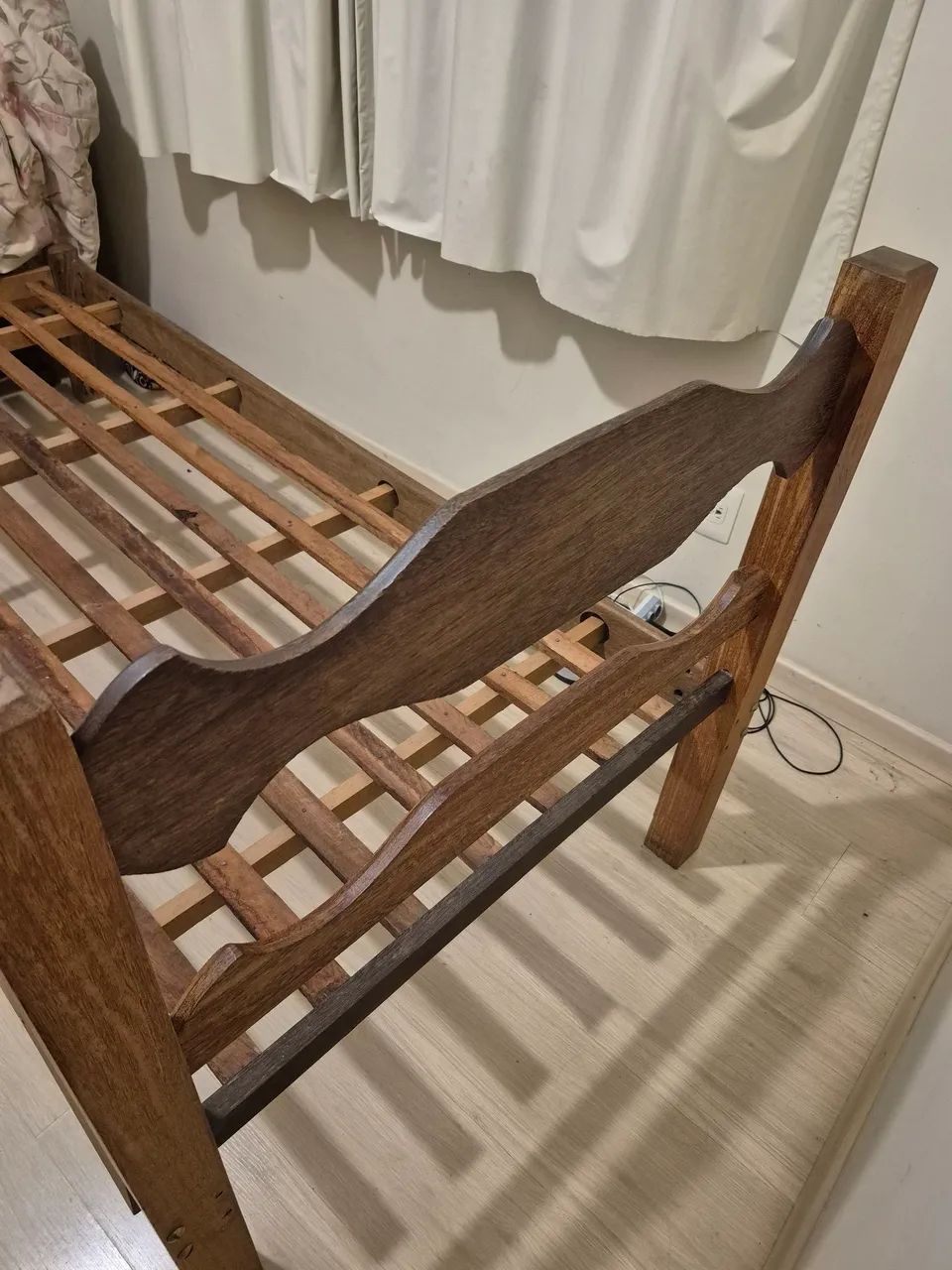 Cama madeira maciça sucupira solteiro  - Foto 3