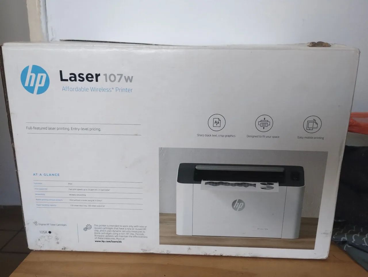 Impressora laser HP 107w - Foto 2