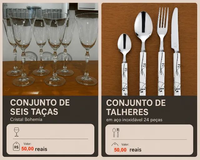 Taças e talheres