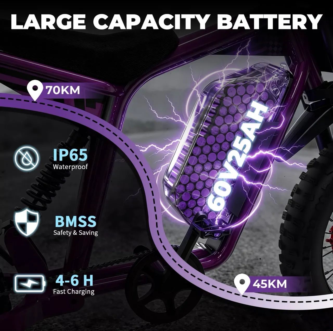 Bicicleta elétrica 3.000W - Foto 3