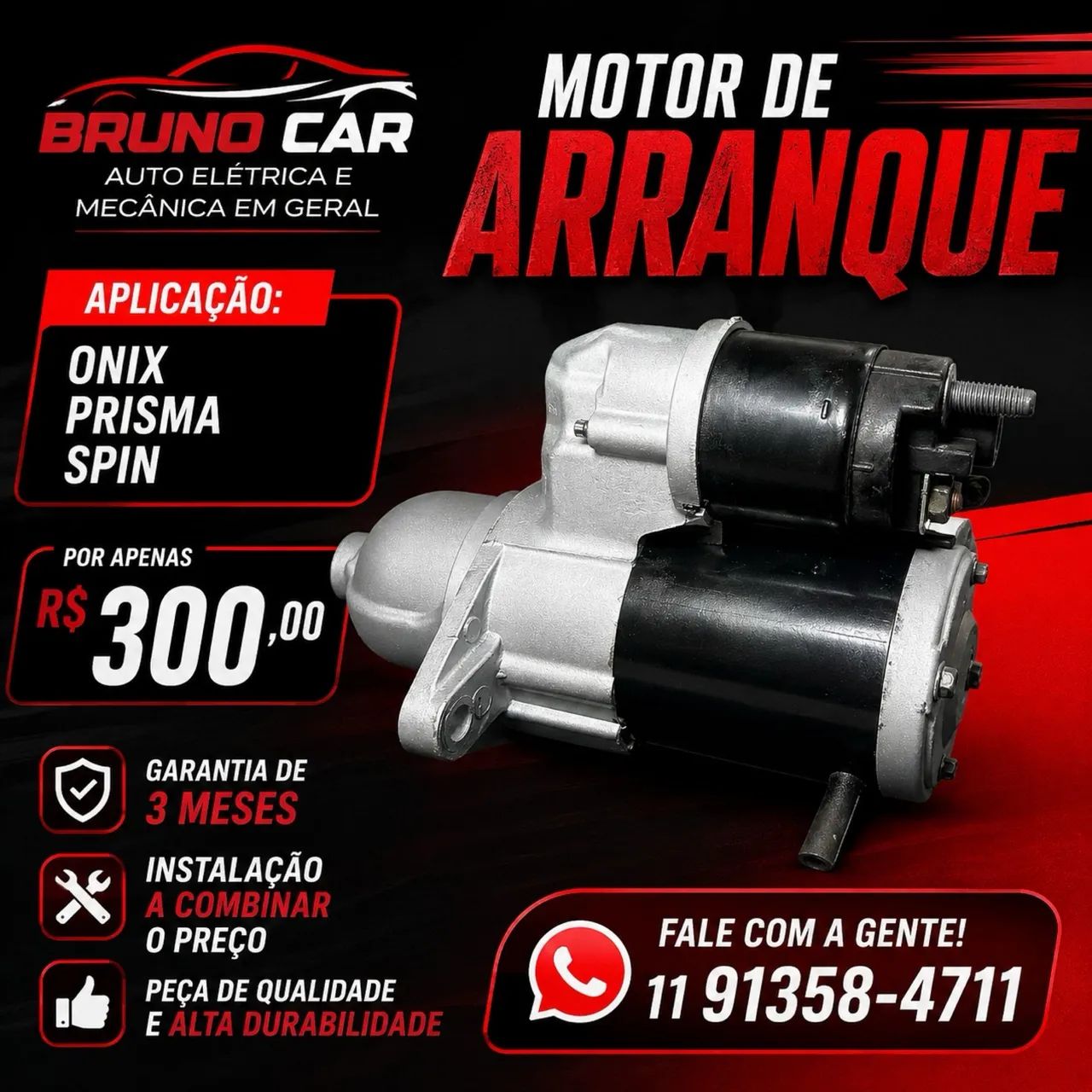MOTOR DE ARRANQUE ONIX/PRISMA/SPIN - Foto 3
