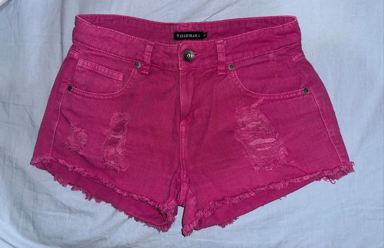 Short jeans rosa LE LIS BLANC