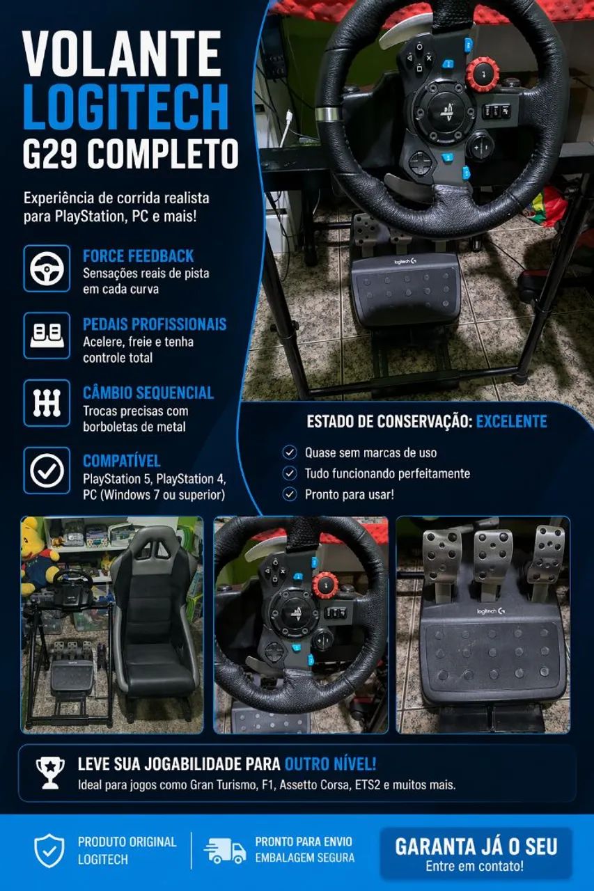 Cockpit completo G29 ou troco 
