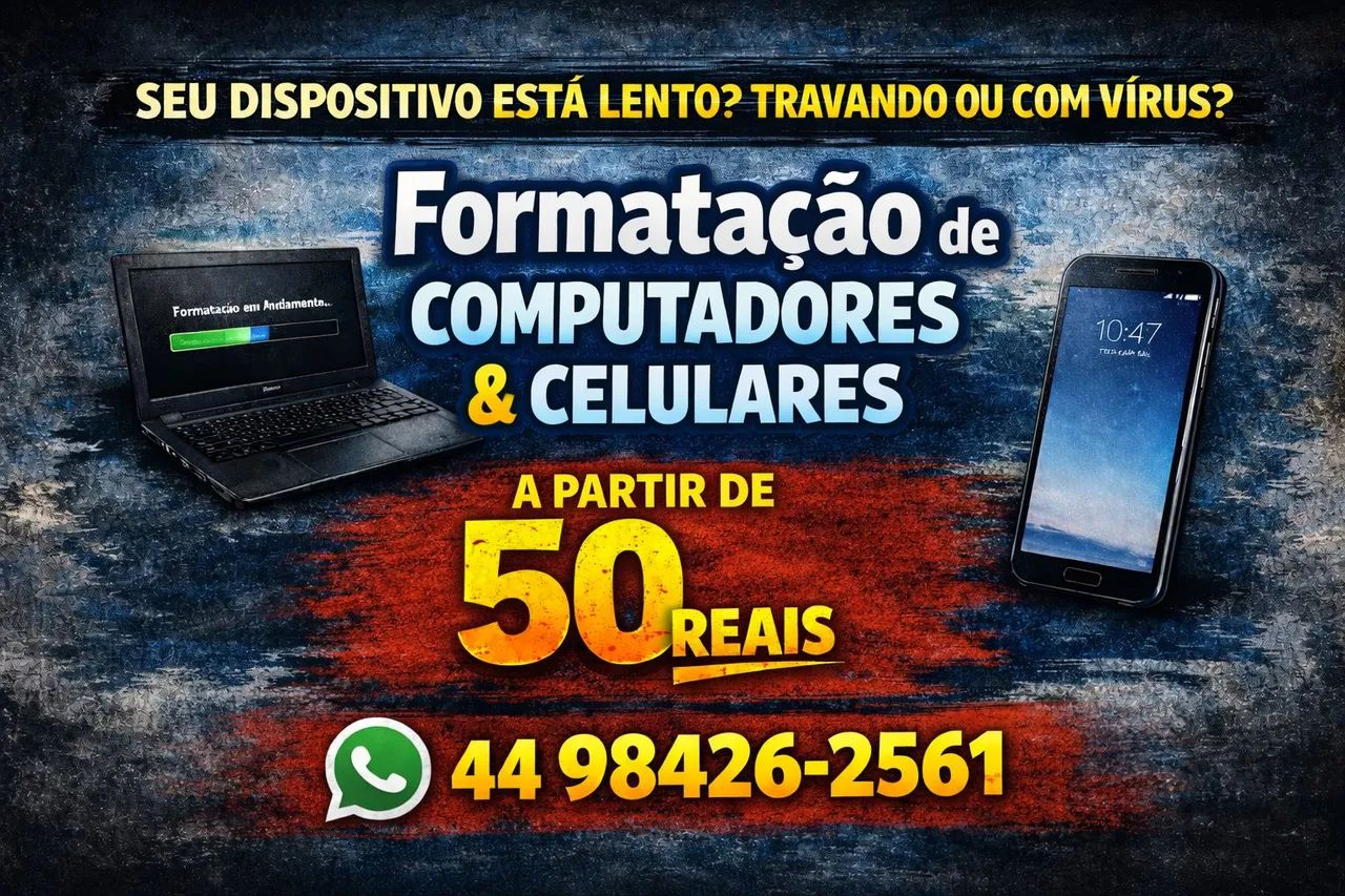 Formatação de computador notebook e celular 