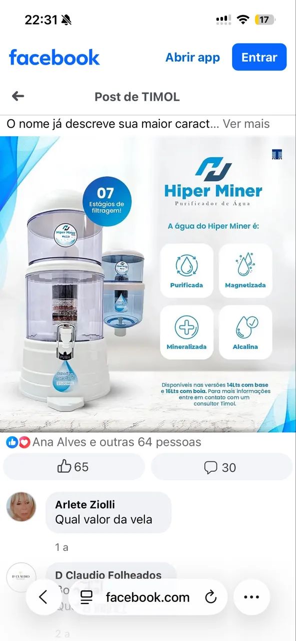 Filtro de água Hiper Miner da Timor - Foto 4