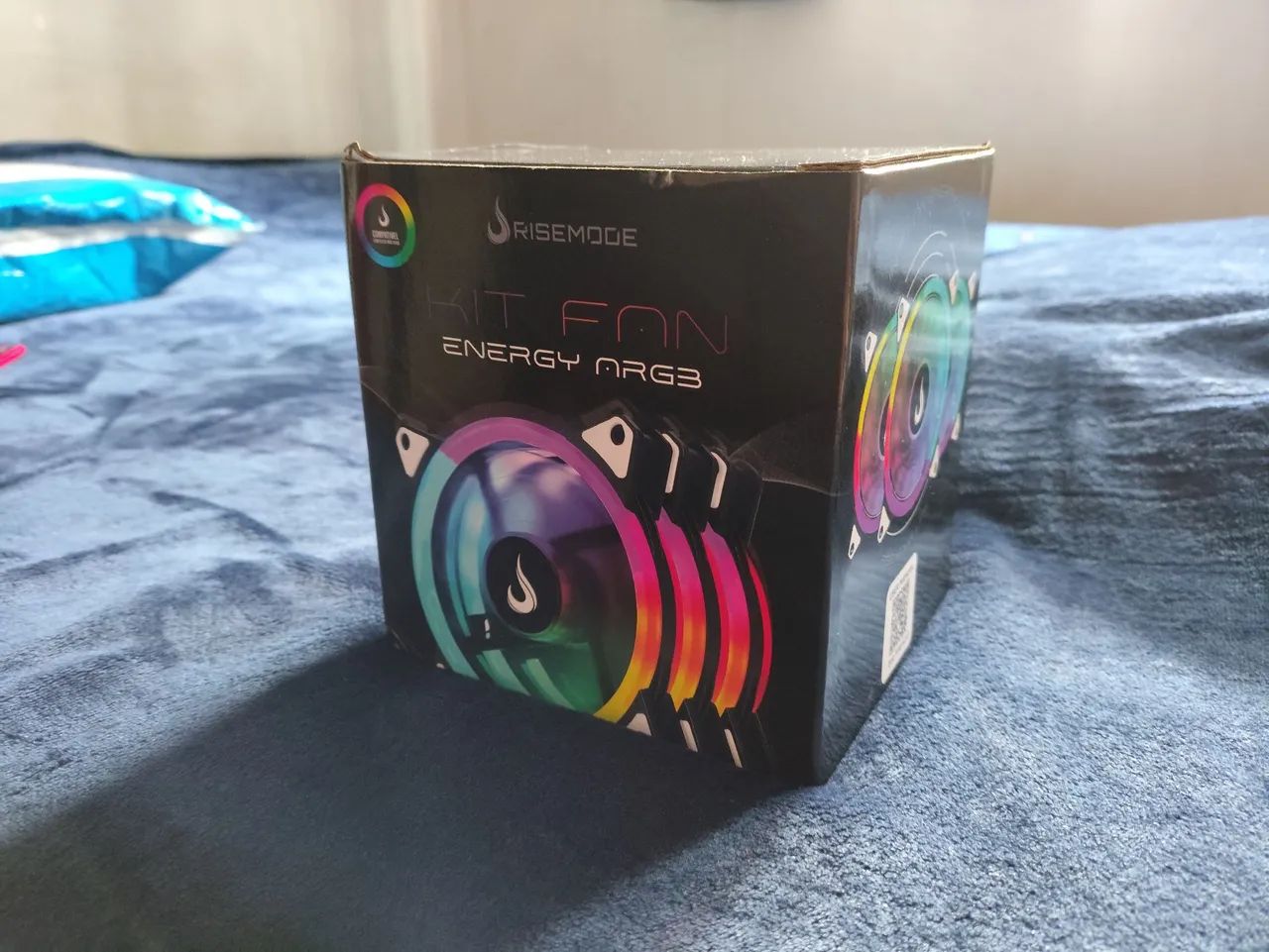 Kit com 3 Fans RiseMode Energy, 120mm, ARGB - Foto 2