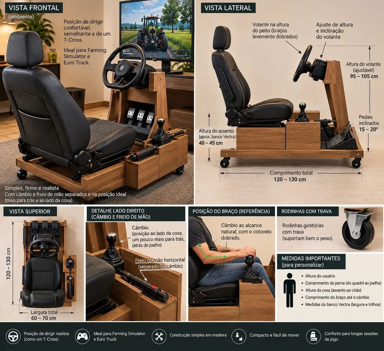 Fabricamos cockpit para simulador de corrida - Foto 2