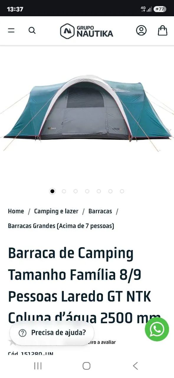 Vendo barraca de camping ntk 7 pessoas - Foto 4