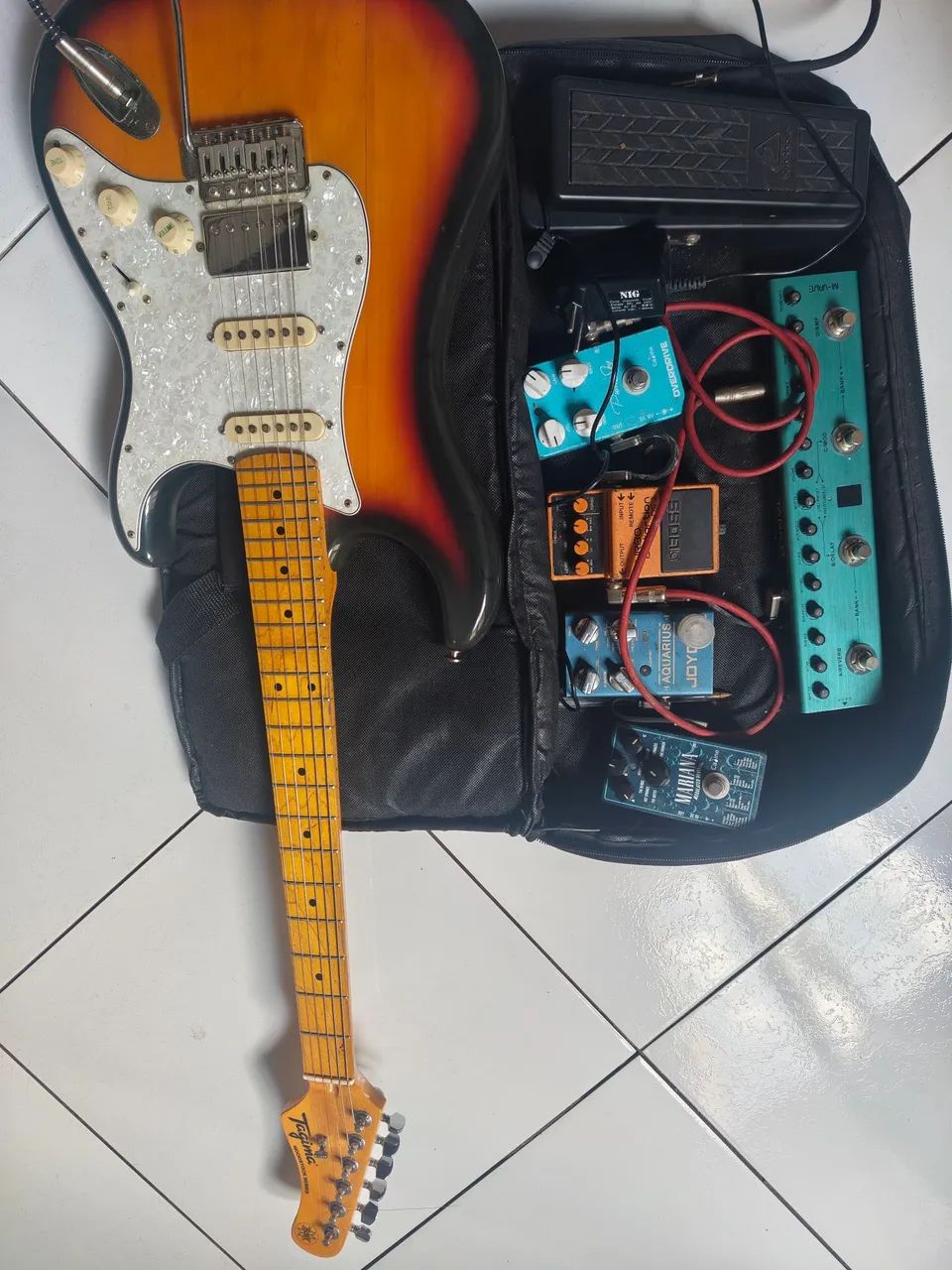 Guitarra set completo com pedais 