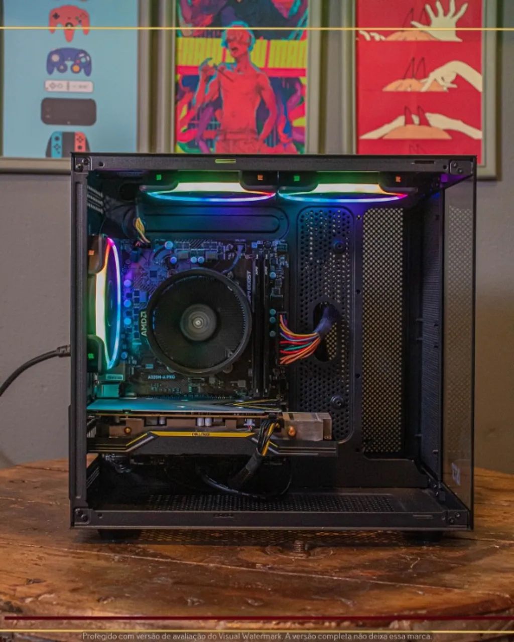 Desktop Gamer Ryzen 5 3500, 16gb, 480gb SSD, RX 5500 XT 4gb, Fonte 400W, Gab. DT3 - Foto 4