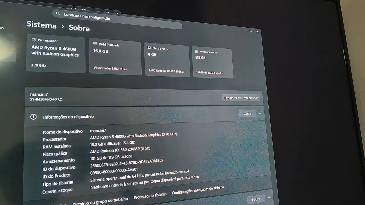 Pc Ryzen 5 com placa d vídeo  - Foto 2