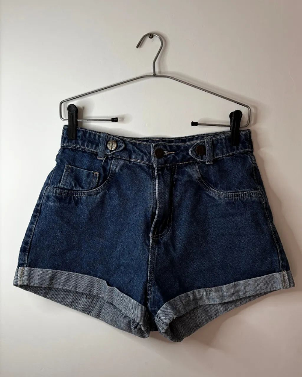 Short jeans barra dobrada