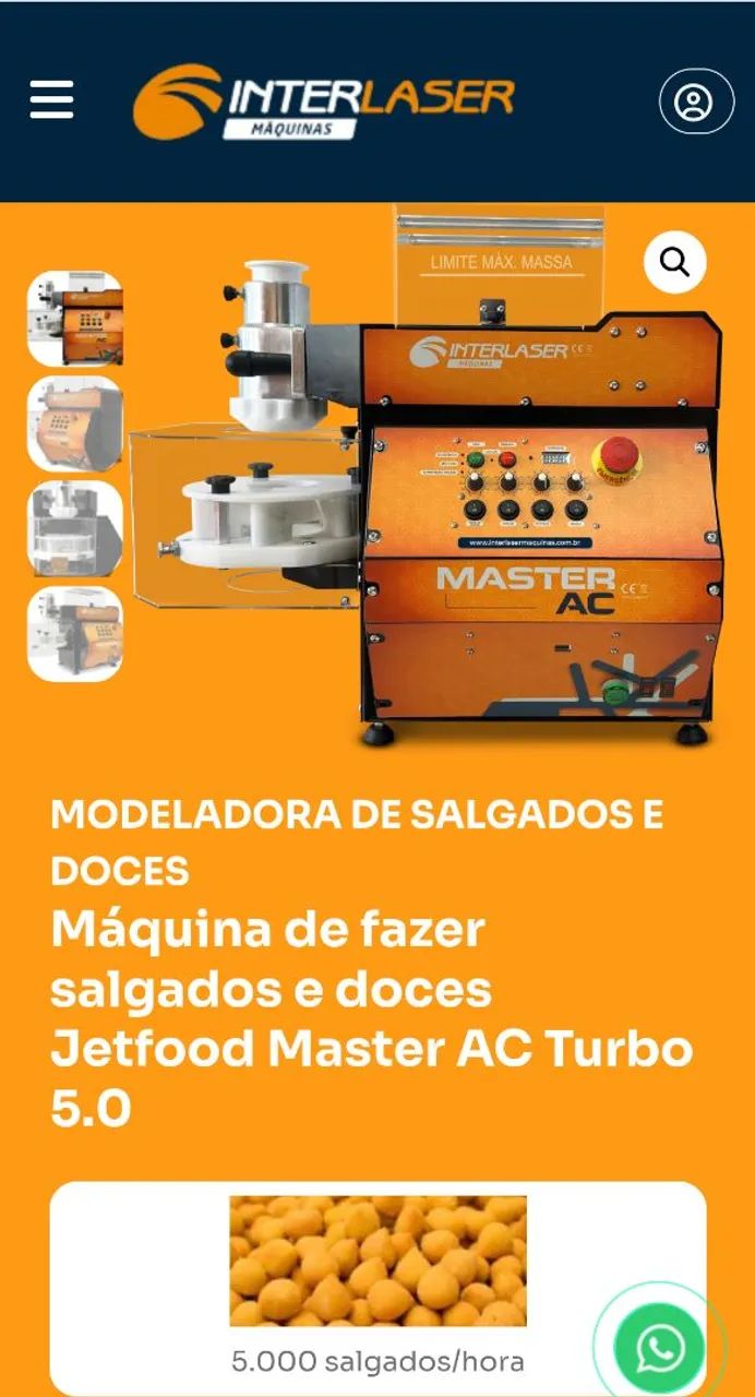 MODELADORA DE SALGADOS E DOCES