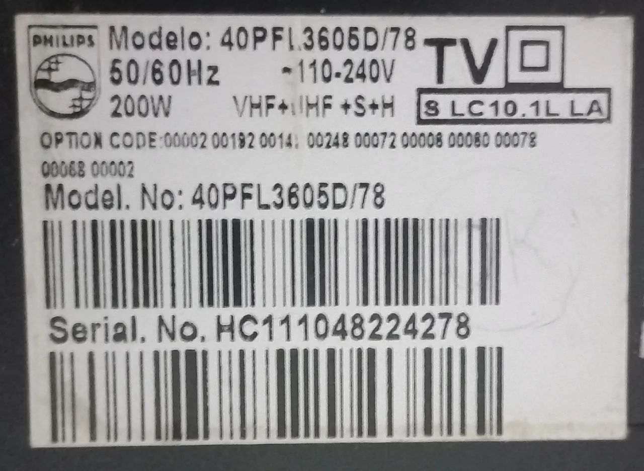 TV 40 Philips funcionando com mancha na tela - Foto 5