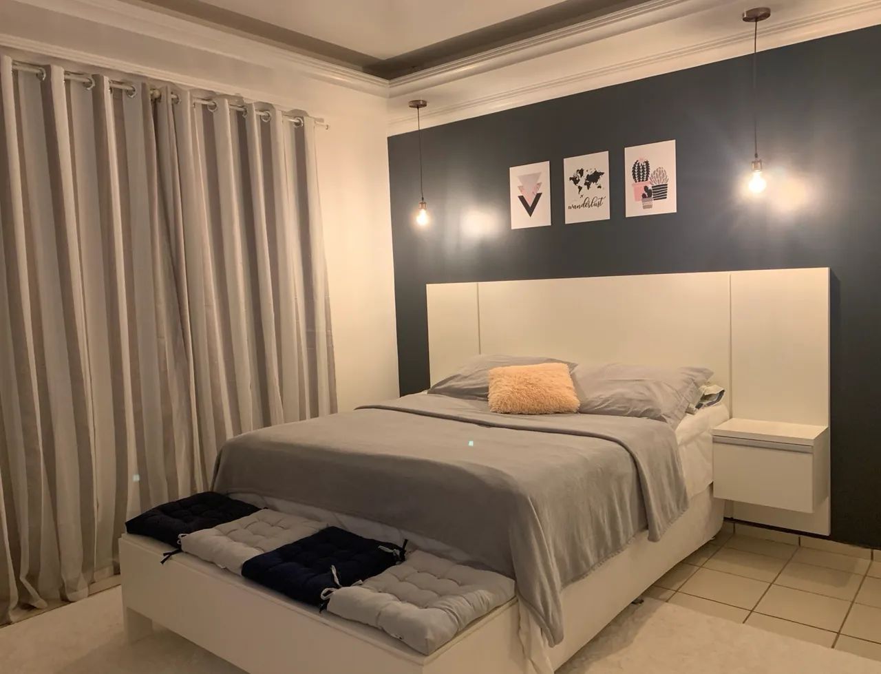 Cabeceira com gaveta para cama queen 