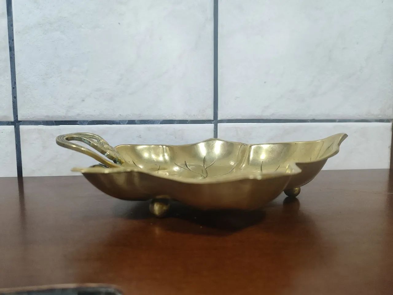 Mini centro de mesa vintage em latão  - Foto 3