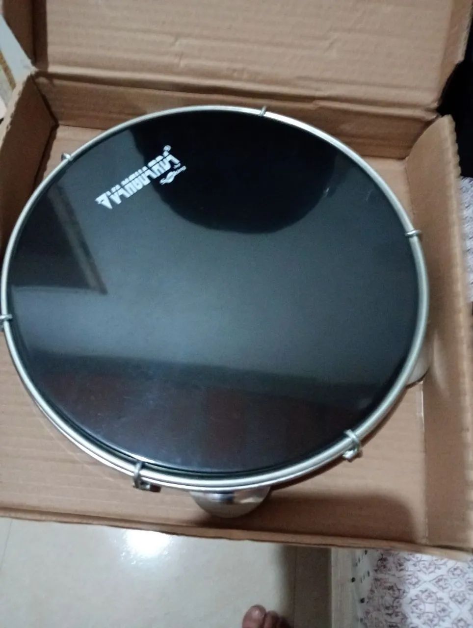 Pandeiro de dez polegadas novo, contemporânea. - Foto 2