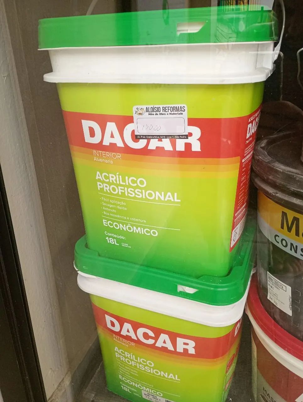 Tinta Dacar 18 litros, frete grátis 