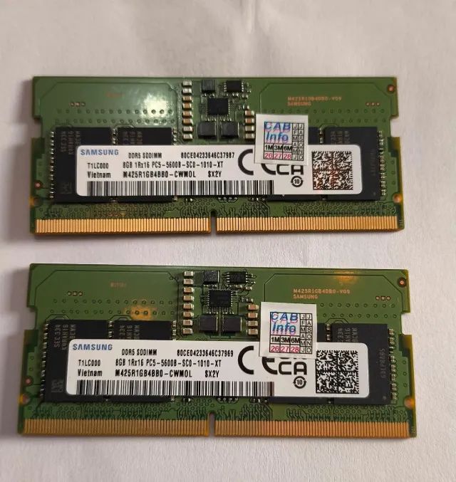 Kit Memoria 16Gb DDR5-5600 Samsung para Notebook - Memória RAM